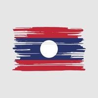 vector de pincel de bandera de laos. diseño de la bandera nacional