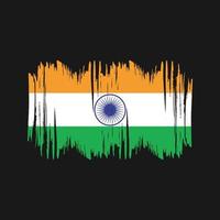 cepillo de vector de bandera india. vector de pincel de bandera nacional