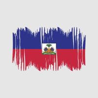 cepillo de vector de bandera de haití. vector de pincel de bandera nacional