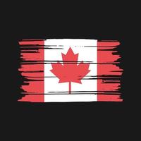 vector de pincel de bandera de canadá. diseño de la bandera nacional