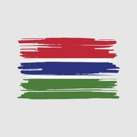 vector de pincel de bandera de gambia. diseño de la bandera nacional