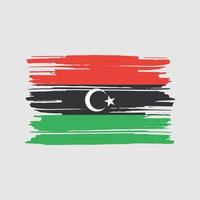 Libya Flag Brush Vector. National Flag Design vector