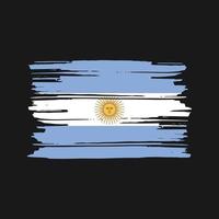 vector de pincel de bandera argentina. diseño de la bandera nacional