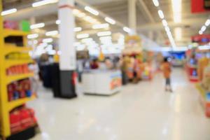 supermarket in blurry for background photo