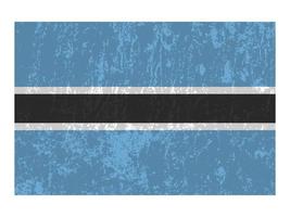 Botswana grunge flag, official colors and proportion. Vector illustration.