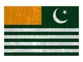 Azad Kashmir grunge flag, official colors and proportion. Vector illustration.