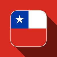 Chile flag, official colors. Vector illustration.