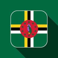 Dominica flag, official colors. Vector illustration.