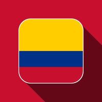 Colombia flag, official colors. Vector illustration.