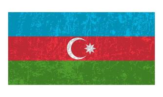 Azerbaijan grunge flag, official colors and proportion. Vector illustration.