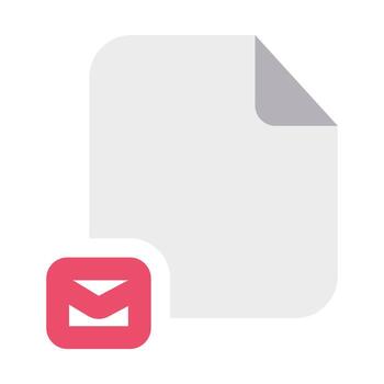 Message Files Icon with Flat Style vector