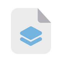 Database Files Icon with Flat Style vector