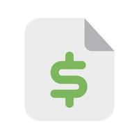 Finance Files Icon with Flat Style vector