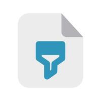 Filter Files Icon with Flat Style vector