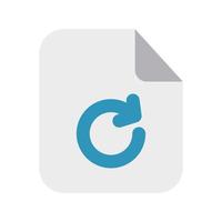 Reload Files Icon with Flat Style vector