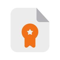 Certificate Files Icon with Flat Style vector