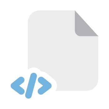 Coding Files Icon with Flat Style vector