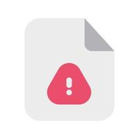 Danger Files Icon with Flat Style vector