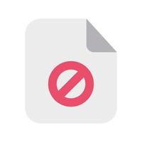 Restricted Files Icon with Flat Style vector