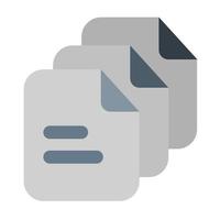 Multiple Files Icon with Flat Style vector