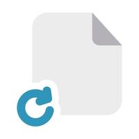 Reload Files Icon with Flat Style vector