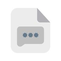 File with Password Icon Flat Style vector