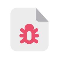 Bug Files Icon with Flat Style vector