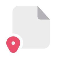 Files Location Icon with Flat Style vector