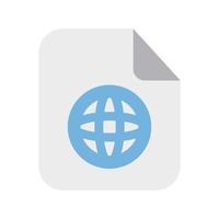 Browser Files Icon with Flat Style vector