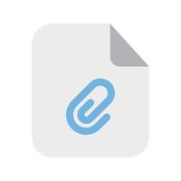 Attachment Files Icon with Flat Style vector