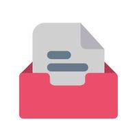 File Storage Icon with Flat Style vector