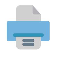 Print Files Icon with Flat Style vector