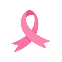 crossed pink ribbon symbol of world cancer day vector