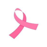 crossed pink ribbon symbol of world cancer day vector