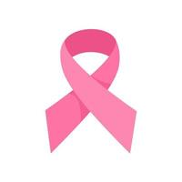 símbolo de cinta rosa cruzada del día mundial contra el cáncer vector