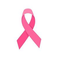 crossed pink ribbon symbol of world cancer day vector