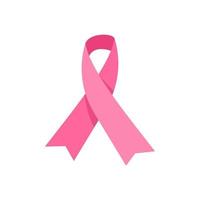 crossed pink ribbon symbol of world cancer day vector