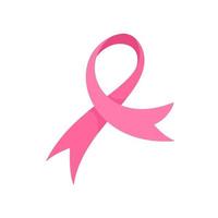 crossed pink ribbon symbol of world cancer day vector