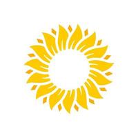 los girasoles amarillos florecen en primavera. para decorar cartel de bienvenida vector