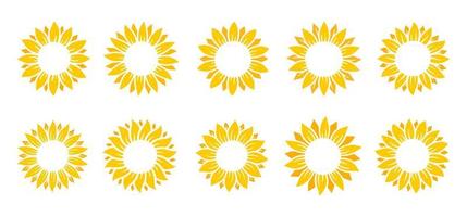 los girasoles amarillos florecen en primavera. para decorar cartel de bienvenida vector