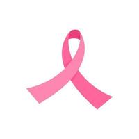 crossed pink ribbon symbol of world cancer day vector