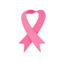 símbolo de cinta rosa cruzada del día mundial contra el cáncer vector