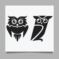 Owl illustration vector logo image on paper, very suitable for logos and mascots