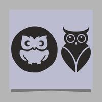 Owl illustration vector logo image on paper, very suitable for logos and mascots