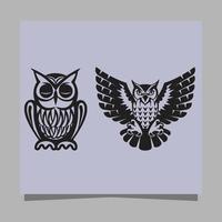 Owl illustration vector logo image on paper, very suitable for logos and mascots