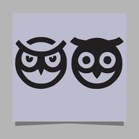 Owl illustration vector logo image on paper, very suitable for logos and mascots