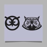 Owl illustration vector logo image on paper, very suitable for logos and mascots