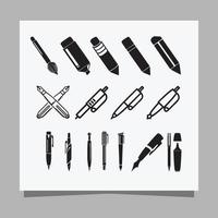 The pen icon drawn on paper is perfect for posters, school stationery promotions are starting vector