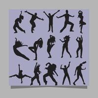 vector illustration of dance icons drawn on paper, very suitable for dance-themed posters, flyers and logos