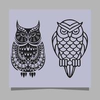 Owl illustration vector logo image on paper, very suitable for logos and mascots